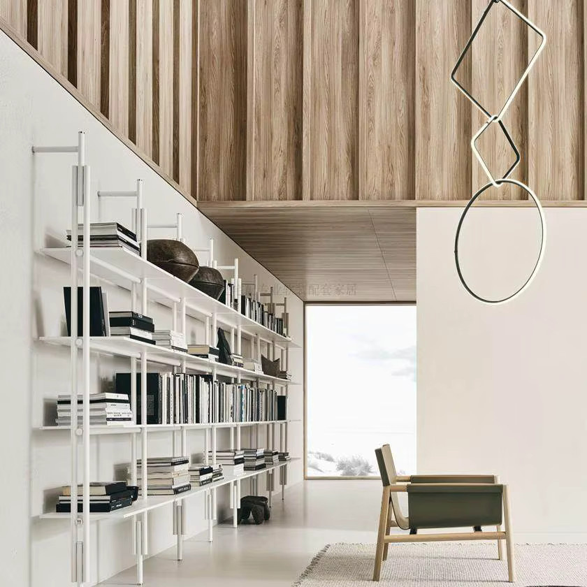 OAKCIA Bücherregal in Weiß, minimalistisches Metallregal für Büro und Wohnzimmer mit offenem Design - Bild 3