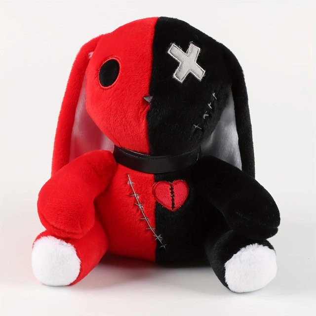 Yiran toy Gruselige Gothic Kaninchen Plüschtiere, Stofftier, 25cm, ab 3 Jahre - Bild 1