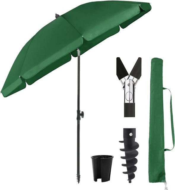 Sekey Sonnenschirm mit UV50+ Schutz in Grün/Türkis inklusive Tragetasche und Bodenhülse - Bild 1