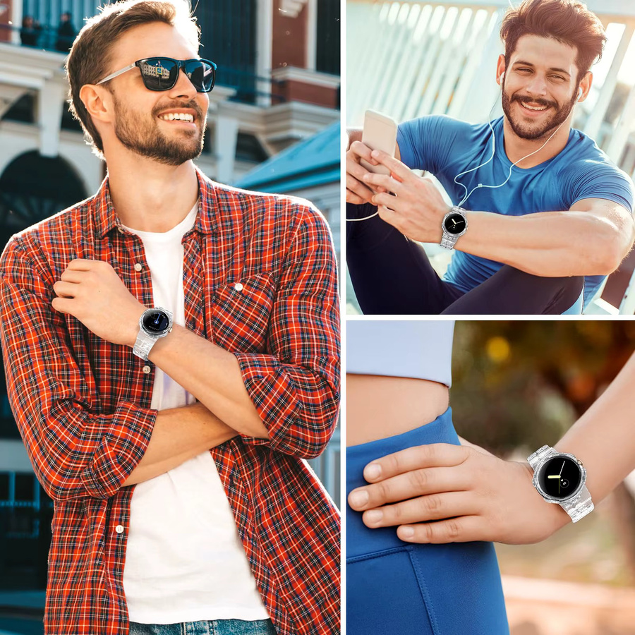 I LOVE LUO Uhrenarmband, Kunststoff, Transparent, Google Pixel Watch 4 3 2, 41 mm - Bild 6