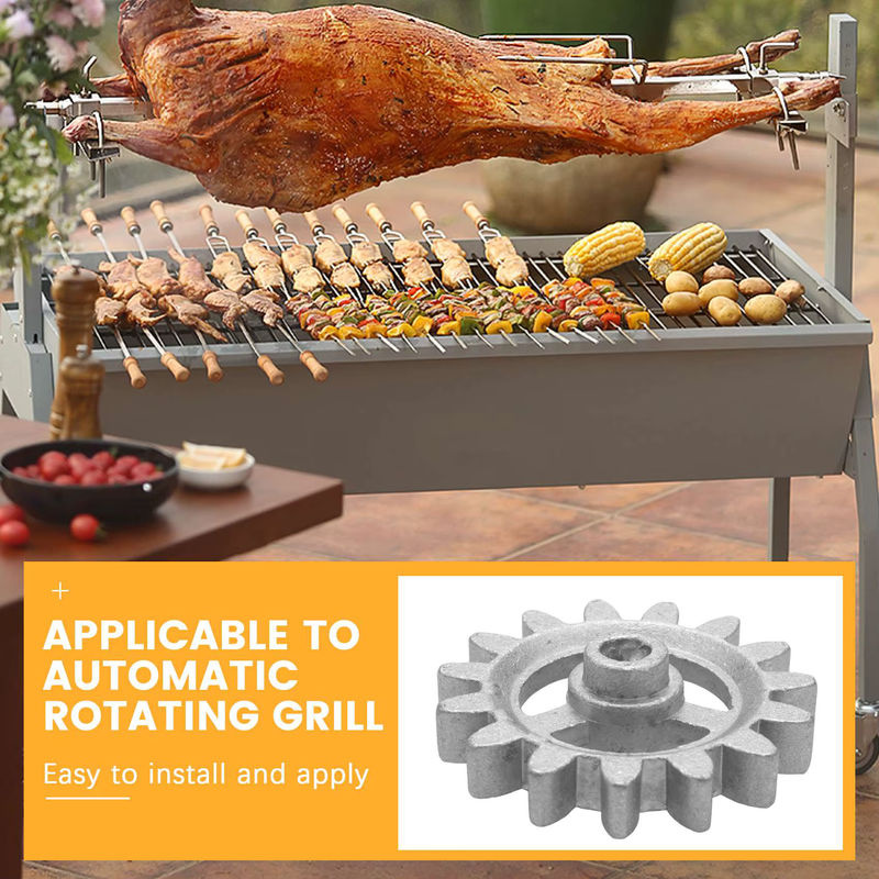 Aluminium Getriebe für Grillrahmen als DIY Zubehör für automatische Drehmechanismen in Silber - Bild 6