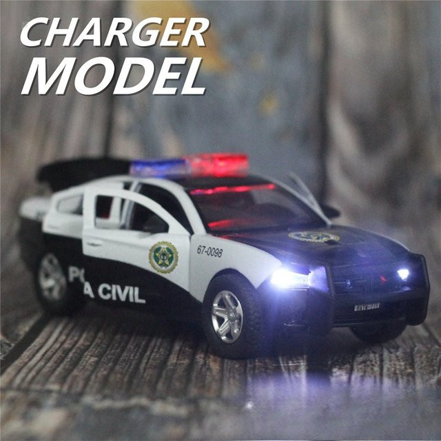 WELLY Polizeiauto-Legierungsmodell, 1:32, mit 6 Türen, Metall - Bild 1
