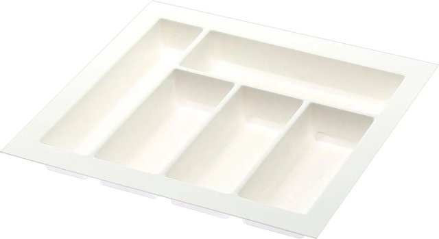 Agoform Besteckeinsatz Classico aus Kunststoff, Weiß, B/T/H: 44,0 x 44,0 x 5,05 cm, kürzbar - Bild 1