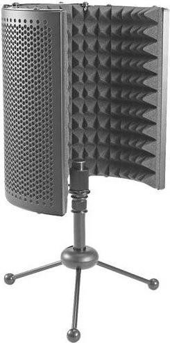 Omnitronic AS-04 Tisch-Mikrofon-Absorbersystem mit Tripod und 5/8 Innengewinde, faltbar - Bild 1