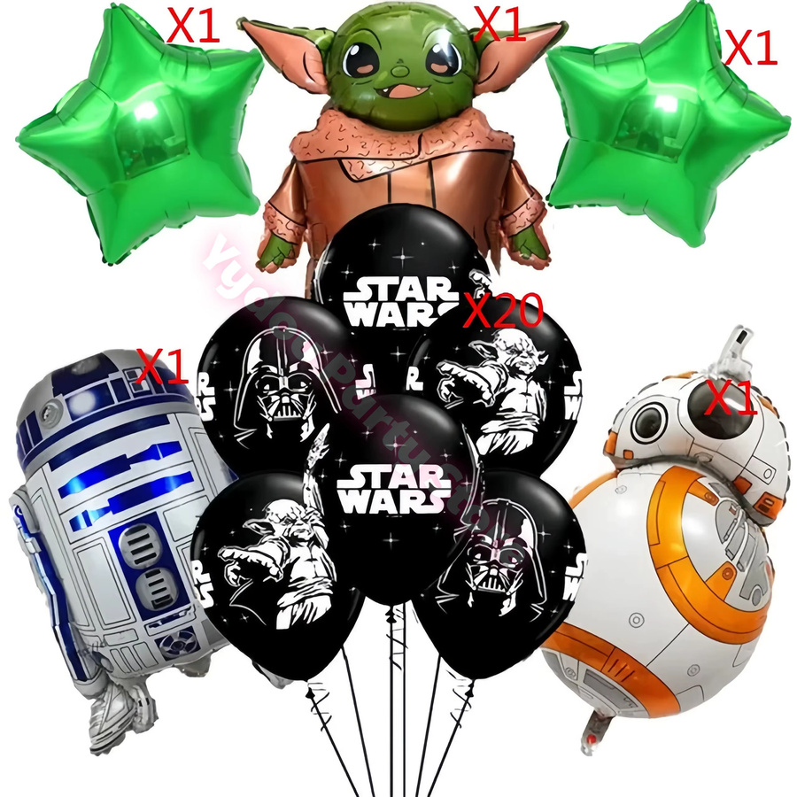 Hasbro Star Wars Geburtstagsparty-Dekorationen, Tassen, Teller, Servietten, Tortenaufsatz, Banner, Luftballons - Bild 5