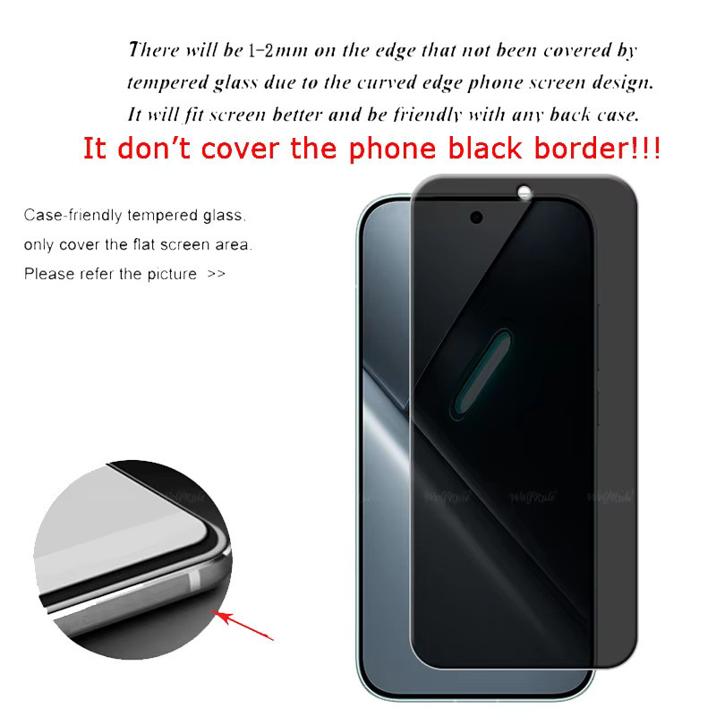 6-in-1 Schutzglas Set für Xiaomi Poco X8 Pro Max mit Blickschutz Anti-Spy Funktion und Linsenschutzglas in Transparent - Bild 2