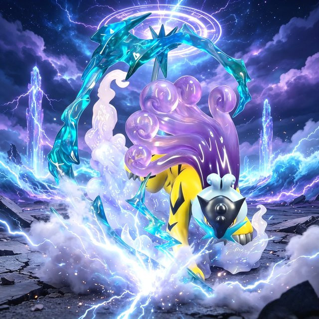 Bandai Pokémon Raikou Actionfigur, PVC-Statue, 15cm - Bild 1