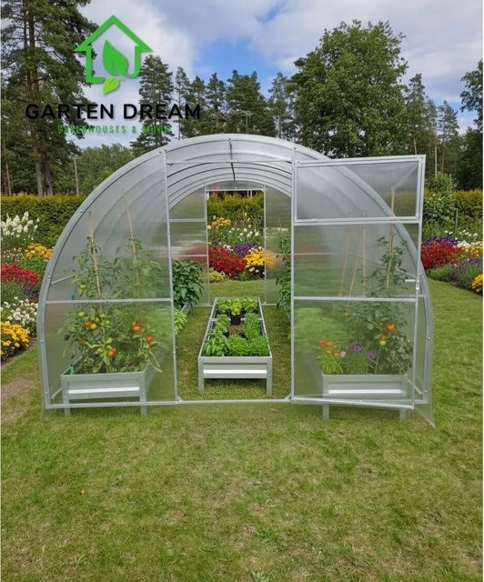 Garten Dream Gewächshaus Titan mit 4mm Polycarbonat in Transparent, B/T: 6 x 3 m - Bild 1