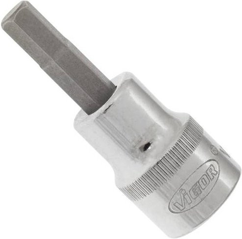 Vigour Schraubendreher-Einsatz V2282N Vierkant hohl 10 mm 3/8 Zoll Innen-Sechskant Profil 6 in Silber - Bild 1