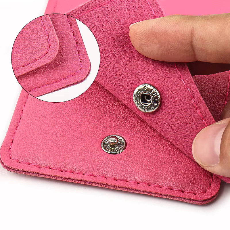 myaokue-up Augenbrauen Pinzette mit PU Leder Schutzhülle, 5-teilig, Light Pink - Bild 2
