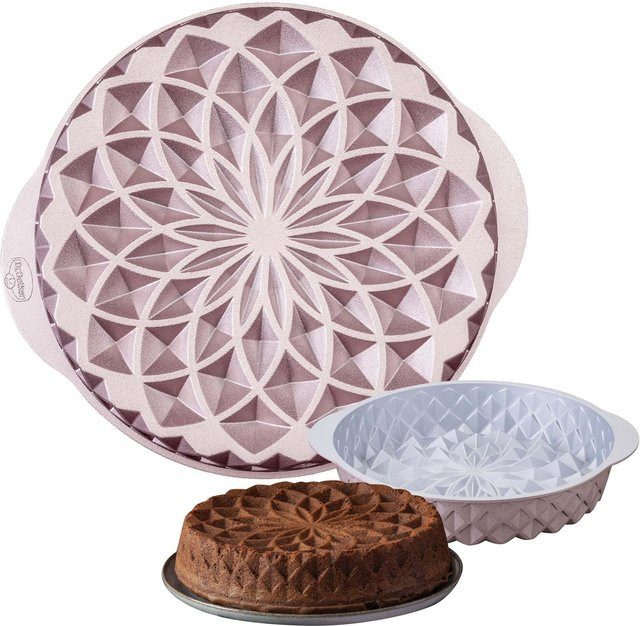 Dr. Oetker Kreativbackform Creative Mandala Kuchenform rund in Gold mit Antihaftbeschichtung Durchmesser: 24 cm - Bild 1