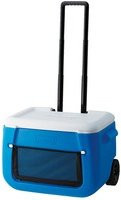 Coleman Poly-lite Kühlbox mit Rollen und Mesh-Einsatz, Blau-Weiß, 50 QT - Bild 1