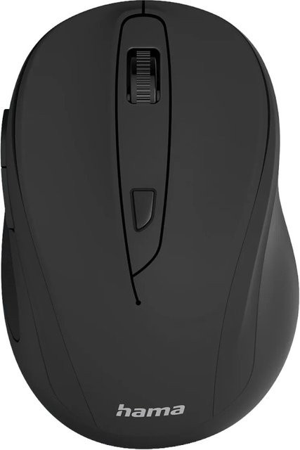 Hama Funkmaus MW-400 V2 Ergonomisch mit 6 Tasten und USB-Empfänger in Schwarz - Bild 1