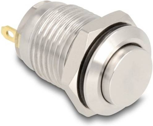 Delock 20983 Drucktaster Ein/Aus tastend in Silber IP65 B: 23 mm, T: 14 mm - Bild 1