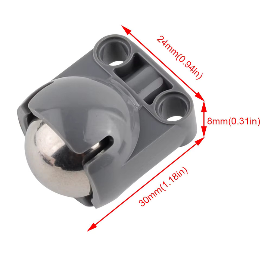 wishiot Technisches Universalrad BB607 Edelstahlkugel, Grau, Metall, Zubehör - Bild 2