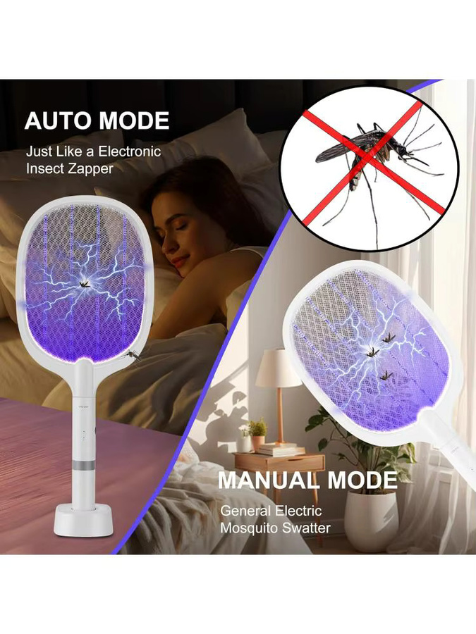 APWIKOGER 2-in-1 Elektrischer Insektenvernichter 3000V USB-Aufladbar in Weiß - Bild 7