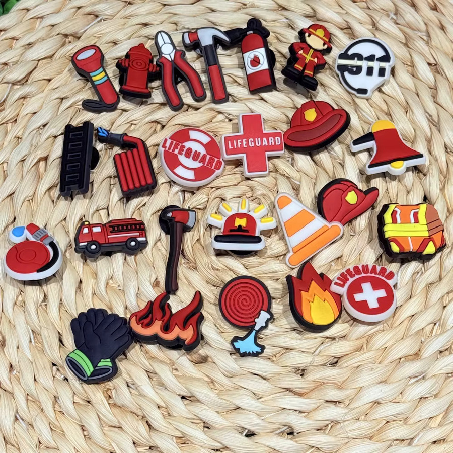 Happye&TiTi Charms, Cartoon Feuerwehrmann, PVC, Kinder - Bild 3
