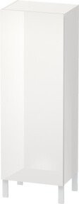 Duravit L-Cube Halbhochschrank in Weiß Hochglanz mit Tür links, B/T/H: 50 x 36,3 x 132 cm - Bild 1