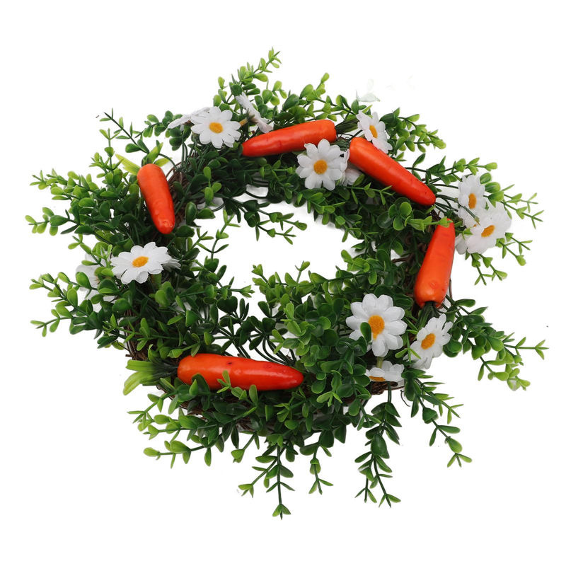 OutsideWorld Künstlicher Blumenkranz in Grün mit Blättern für Wanddekoration und festliche Anlässe wie Hochzeit, Geburtstag oder Ostern - Bild 6