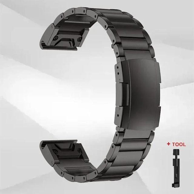 CAOWTAN Uhrenarmband Titan, Schwarz, Herren - Bild 1