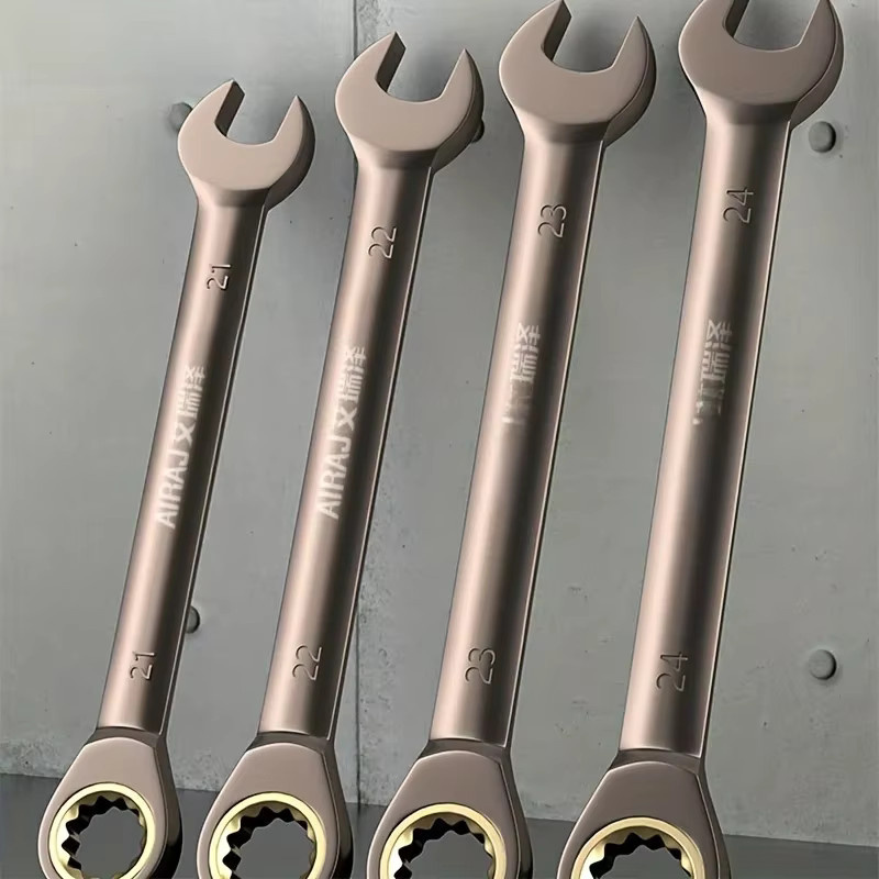 Airaj Universal Ratschenschlüssel in Silber für Autoreparaturen und schmale Räume mit 6/8/10mm Verstärkung - Bild 4