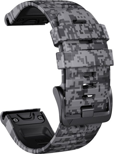 MY-CASE Uhrenarmband Silikon, Sport-Camouflage, gray, 26mm, Unisex - Bild 1