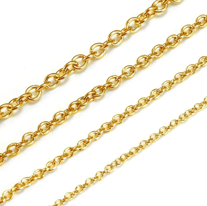 Halskette Edelstahl, Goldfarbe, 2 Meter, Unisex - Bild 2