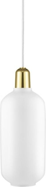 Normann Copenhagen Amp Brass Hängeleuchte groß in Messing und Weiß - Bild 1