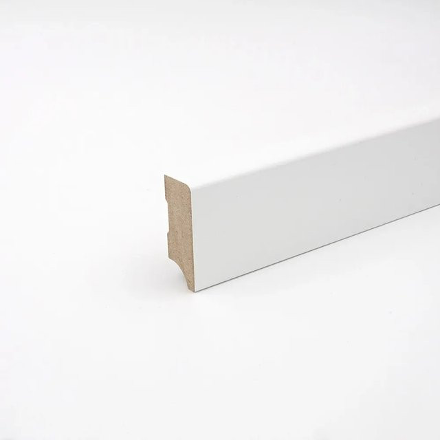 Döllken Profiles Sockelleiste MDF modern Weiß, H: 40 mm, B: 16 mm, L: 2400 mm - Bild 1