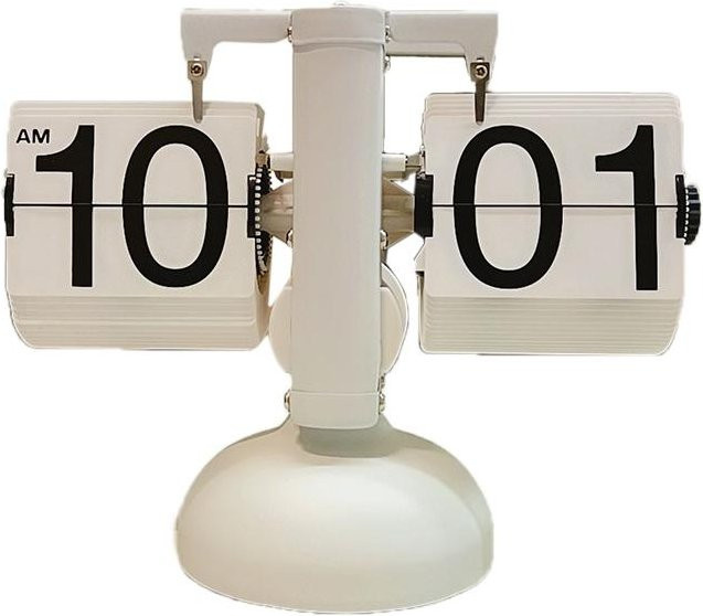 Mechanische Retro Tisch-Flip-Uhr von TOMTOP JMS in Beige, lautlose digitale Flip-Down-Uhr für Wohnzimmer und Studie - Bild 1