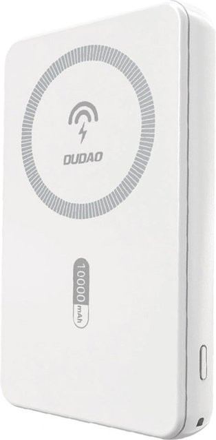 Dudao K14S Wireless Externe Batterie mit 5000mAh, 20W Schnellladung (QC, PD, FQI), Anschlüsse: USB-A, USB-C und Micro-USB, Farbe: Weiß - Bild 1
