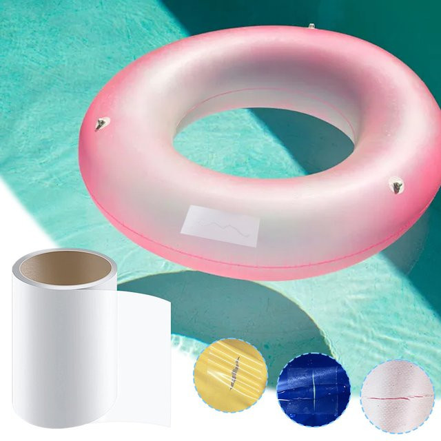 APWIKOGER TPU Pool-Reparatur-Patch-Set, 1m Rolle transparentes wasserdichtes Reparaturband für Schwimmbecken, Luftmatratzen, Hüpfburgen und Zelte - Bild 1