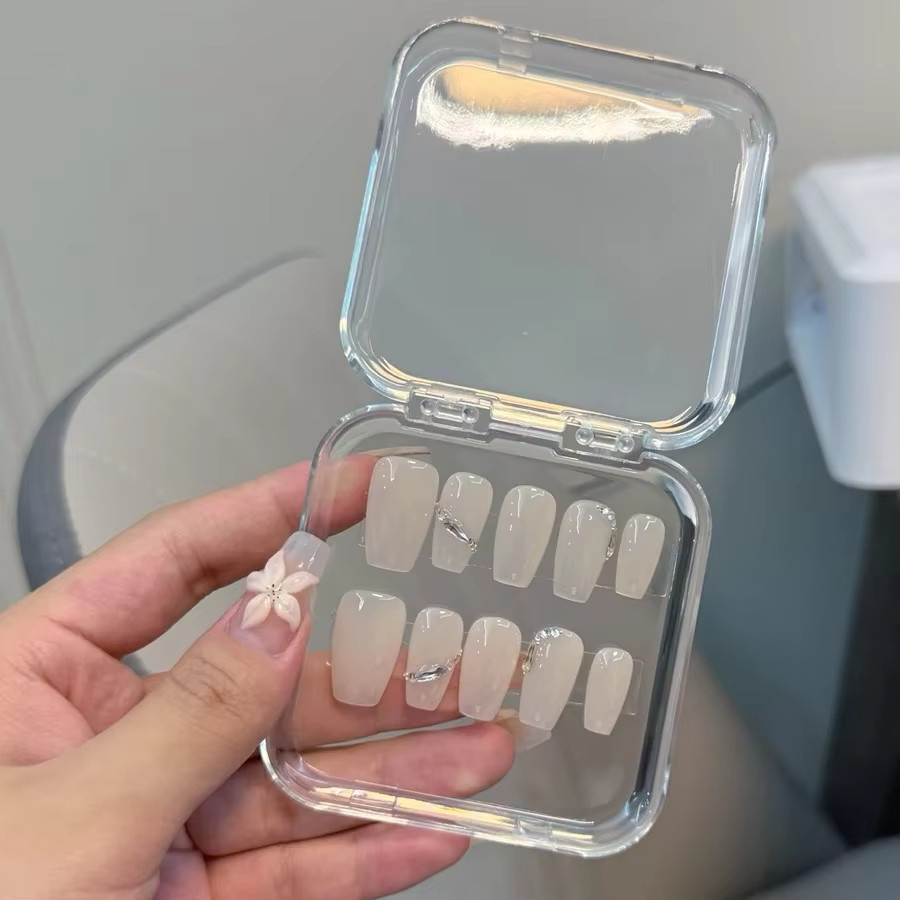 Art lalic Aufbewahrungsbox für Nagelkunst, 5 Stück, transparent rosa, glänzend - Bild 1
