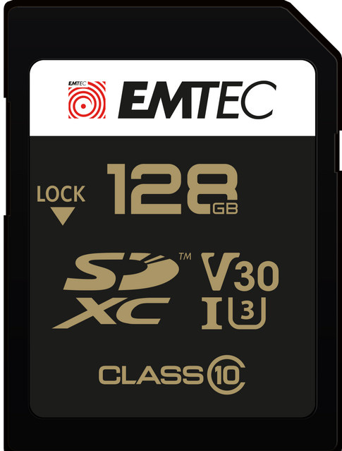 Emtec SpeedIn Pro SDXC-Speicherkarte, 128 GB, Klasse 10, Schwarz - Bild 1