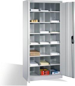 C+P Aktenschrank Acurado mit Drehtüren in Lichtgrau, Korpus und Front Lichtgrau, H x B x T: 195 x 93 x 40 cm - Bild 1
