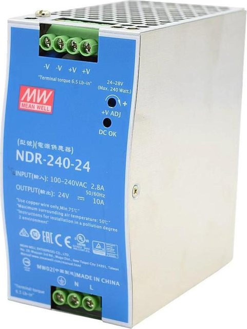 Ernitec ELECTRA-PWR-240-24 DIN-Rail Netzteil 24V 10A 240W Blau - Bild 1