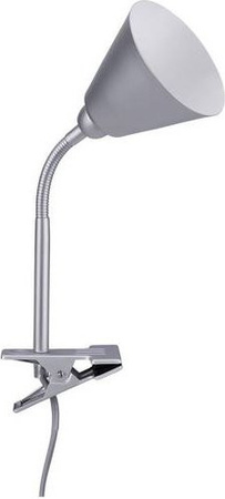 Paulmann Vitis 95432 Klemmleuchte LED E14 20W in Grau aus Metall mit verstellbarem Kegel