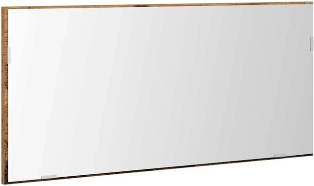 vidaXL Wandspiegel mit LED-Beleuchtung aus Altholz-Optik in Braun, B: 80 cm, H: 37 cm - Bild 1