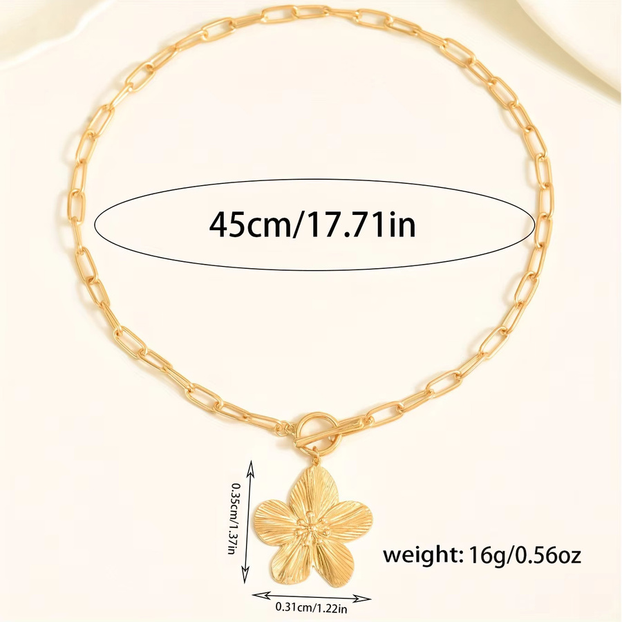 LUXUKISSKIDS Halskette mit Glyzinienblüten-Anhänger, Edelstahl, Gold, Damen - Bild 2
