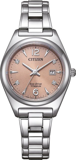 Citizen Armbanduhr, Solar, Titan, 29 mm, Braun, Damen - Bild 1