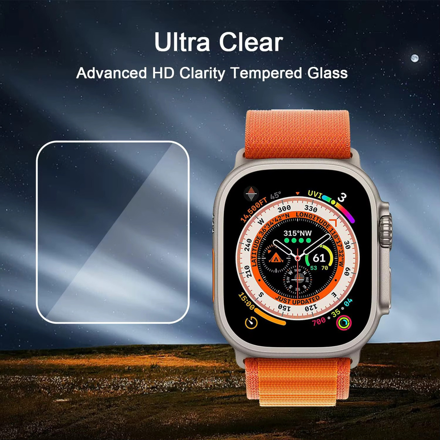 SAMUTAX Displayschutzfolie für Apple Watch Ultra 2/Ultra, 49 mm, Glas - Bild 3