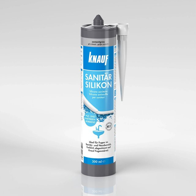 Knauf Sanitär-Silikon Schimmelresistent Zementgrau 300 ml - Bild 1