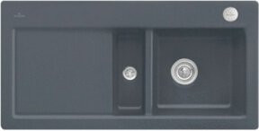 Villeroy & Boch Subway 60 Flat Waschbecken aus Keramik, flächenbündig, Graphit grau - Bild 1