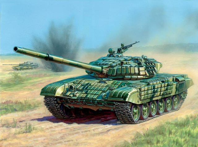 Zvezda T-72 Russischer Panzer, Fahrzeug, 1:100, Grün - Bild 1