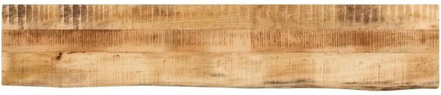 vidaXL Tischplatte aus Massivholz in Braun, Mangoholz mit Baumkante, B/T/H: 180 x 40 x 2,5 cm - Bild 1