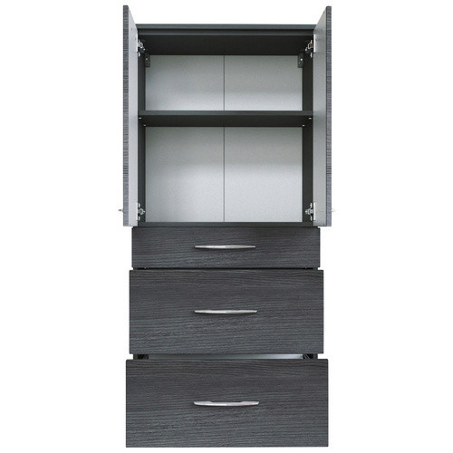 HELD MÖBEL Badschrank Florida in Grau mit Soft-Close-Türen und Schubladen, Wandmontage, Breite: 60 cm, Höhe: 130 cm, Tiefe: 35 cm - Bild 2