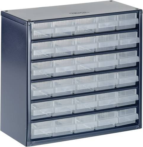 Raaco 630-00 Kleinteilemagazin Blau mit 30 Fächern B/H/T: 30,6 x 28,3 x 15,0 cm - Bild 1