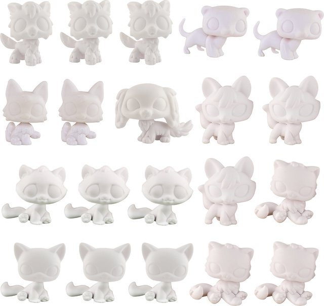 Minilpsshop Weiße Basis für DIY-Figuren, 5-teiliges Set, Weiß, Kunststoff - Bild 1