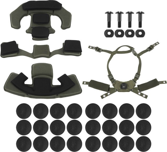 DIYelecs Helmfutter-Set aus Nylon und Schwamm in Army Green als Ersatz für ACH, MICH, Wendy und FMA Helme - Bild 1