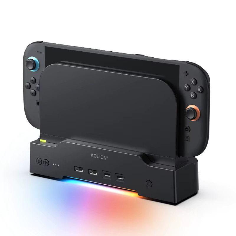 aolion Kühlbasis NGC HUB Wandmontierte Halterung für Nintendo Switch in Schwarz - Bild 2